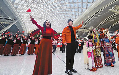 廣東五城同步舉辦元旦快閃 共唱《我愛你，中國》